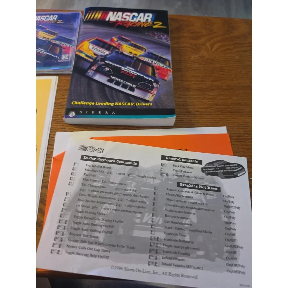 Vtg NASCAR Racing 2 Sierra Sports PC, 1998 CD-ROM Big box